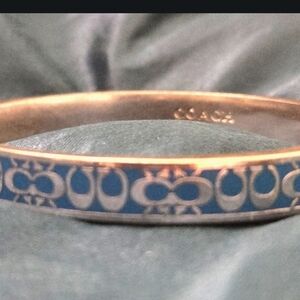 Coach Blue and Silver Signature Bracelet
